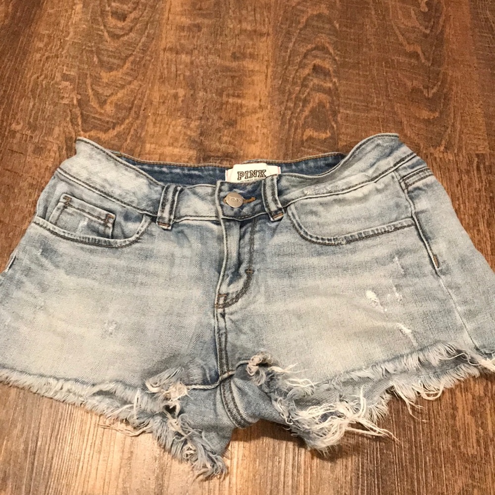 Frayed jean shorts